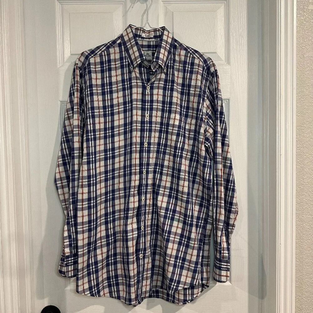 Blue Check Plaid Button Down by Peter Millar - Picture 1 of 4